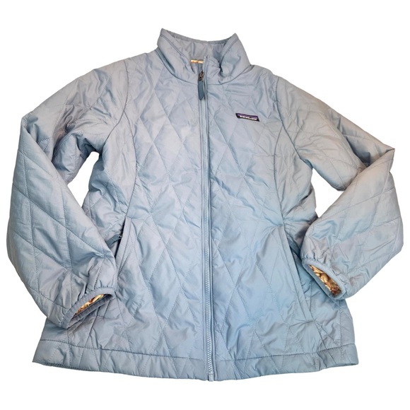 Patagonia Girls Nano Puff Jacket Coat Light plume Grey Blue Size: M (10). - Picture 4 of 13